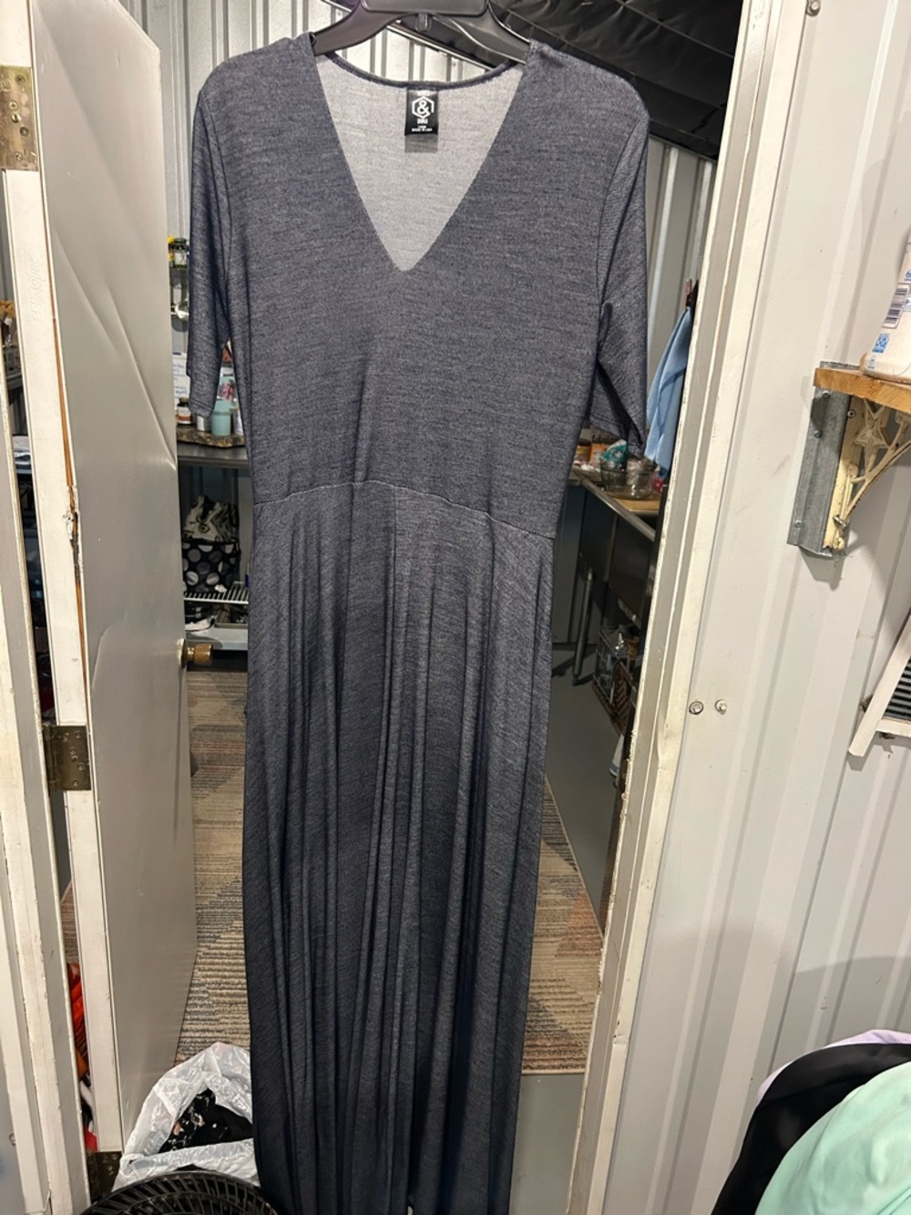 Agnes & Dora V-Neck Pleated Maxi Dress